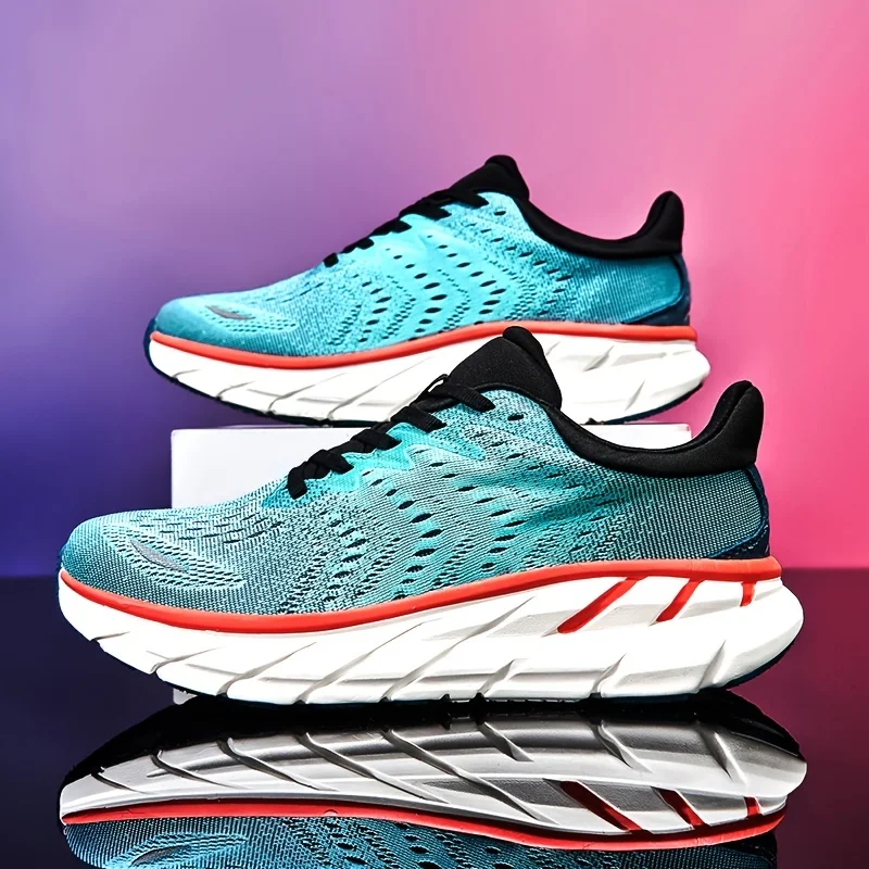 Men's Road Running Walking Shoes || Cushioned Comfort || Durable Non-slip || Breathable Athletic Tennis Cross-training Sneakers