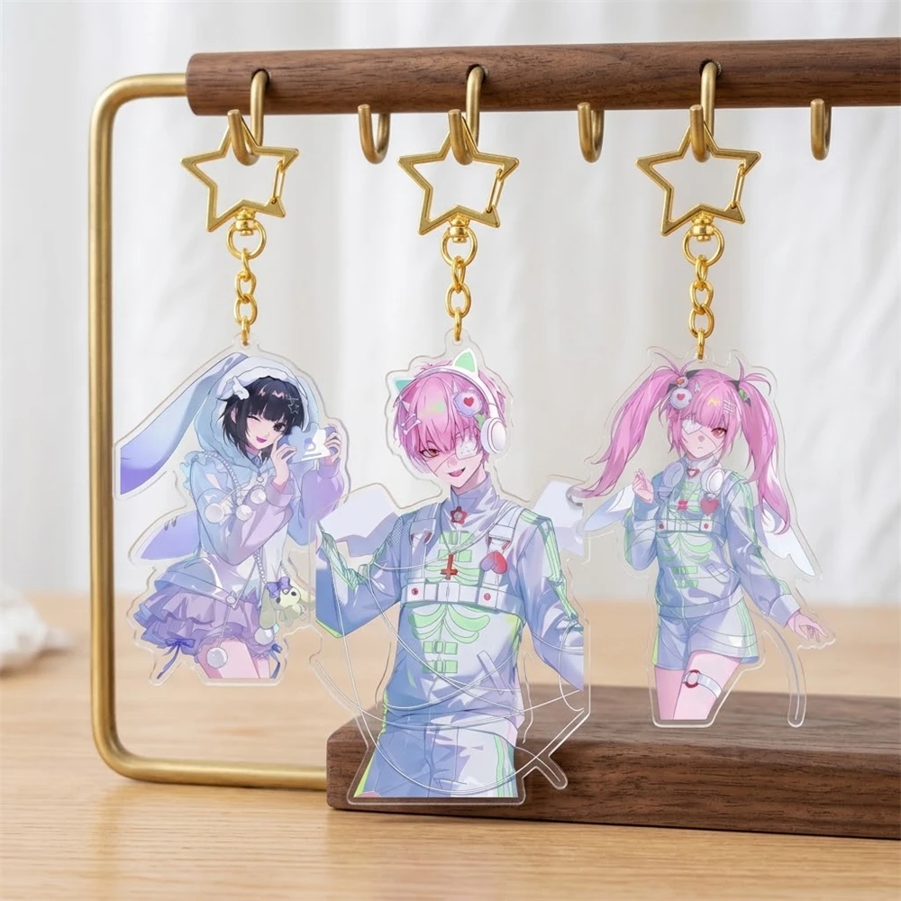 6CM Anime LINK CLICK Acrylic Stand Model Keychain Cosplay Characters Ornament  Accessories Good Collection Gifts