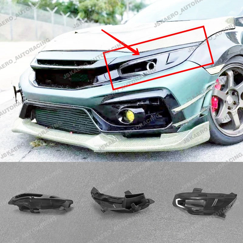 

For Honda 10th Civic FC FK7 FK8 Carbon Fiber Headlight Intake Duct Driver Side car BodyKits