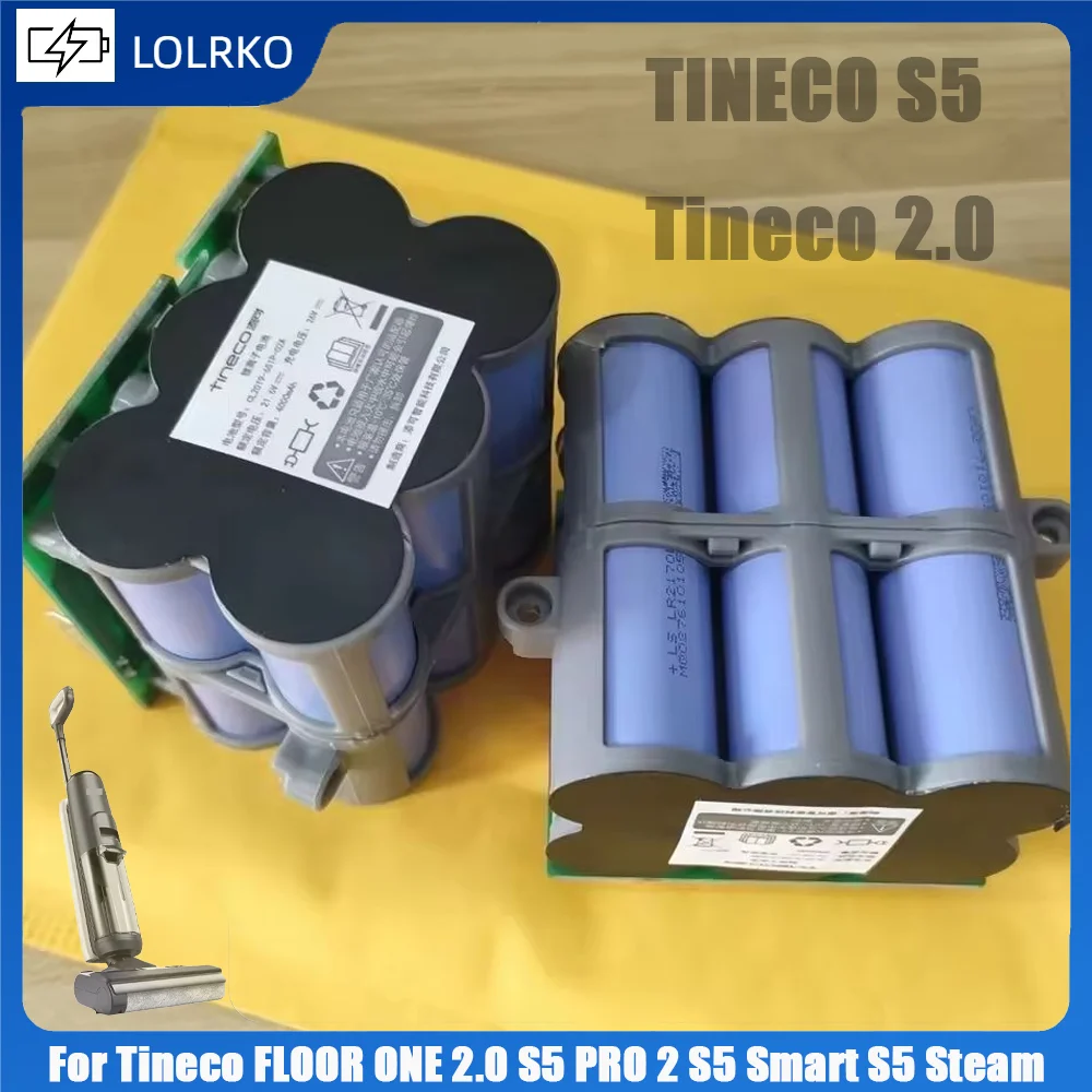 

Para Tineco Floor ONE S5 PRO 2/S5 Smart/Steam accesorios para lavadora de suelo inalámbrica batería de iones de litio 6000Ah