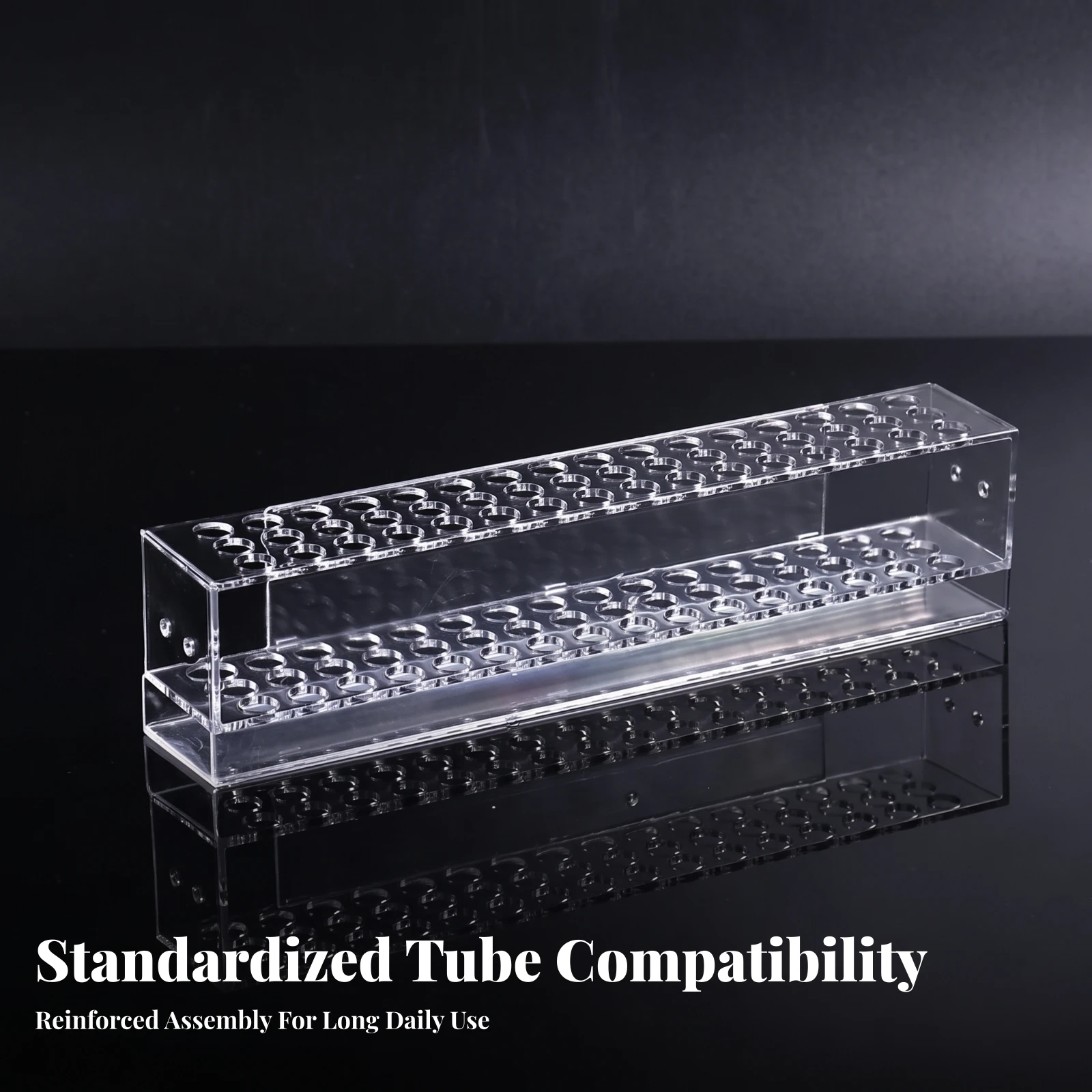 Test Tube Rack Long-Lasting Test Tube Holder Rack with Holes Space-Saving Compact for Teachers, Science Laboratory, Laboratory view 3