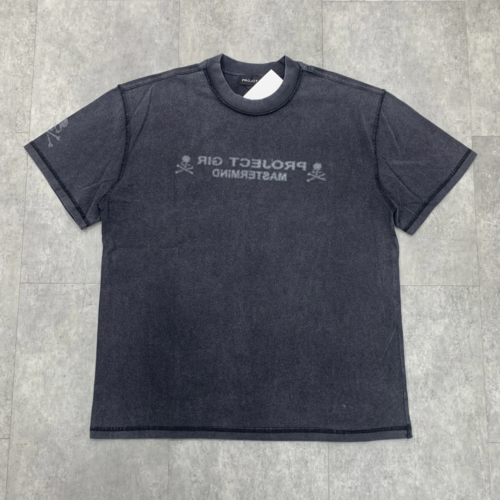 Yao Fashion Luxury Brand 25SS Joint Design Oversize Vintage High Street Print Vintage Tee Tops Loose