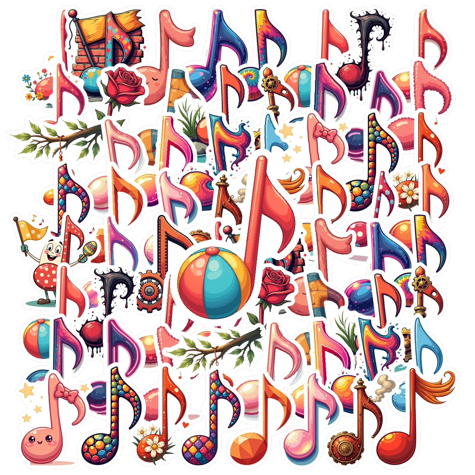 

35pcs-100pcs Fun Decoration Stickers Cartoon Stickers Stickers For Notebook Luggage Mobile Phone Cup