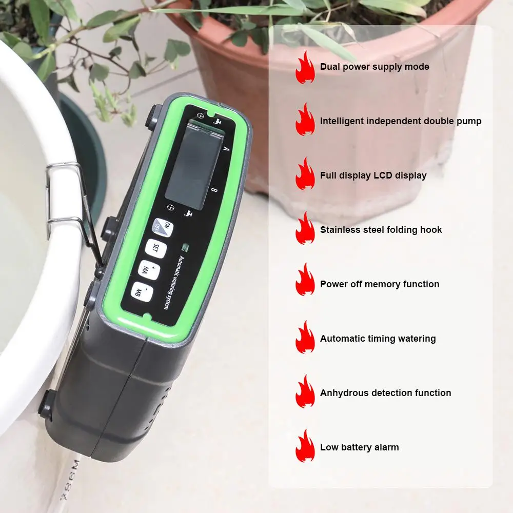 New Smart Drip System Automatic Timer Watering Device Garden Water Pump Controller For Potted Plant Flower Pour 20 Pots