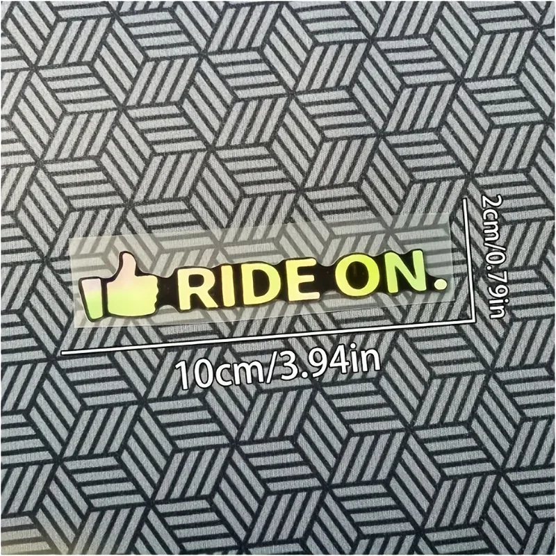 1 adesivo per auto moto "Thumbs Up Ride On" Accessorio per lo styling unico per la decorazione della cultura di guida del veicolo