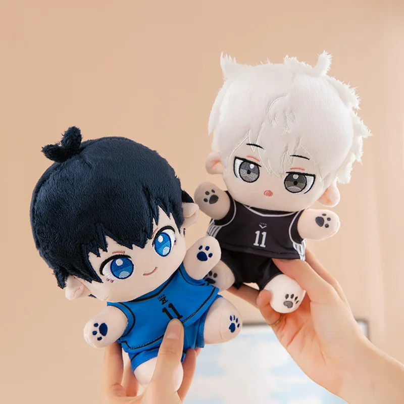 20 ซม.Isagi Nagi ตุ๊กตา Plush สีฟ้าล็อคอะนิเมะตุ๊กตาของเล่นน่ารักนุ่มนั่งตุ๊กตามินิอะนิเมะโยนหมอนของขวัญ