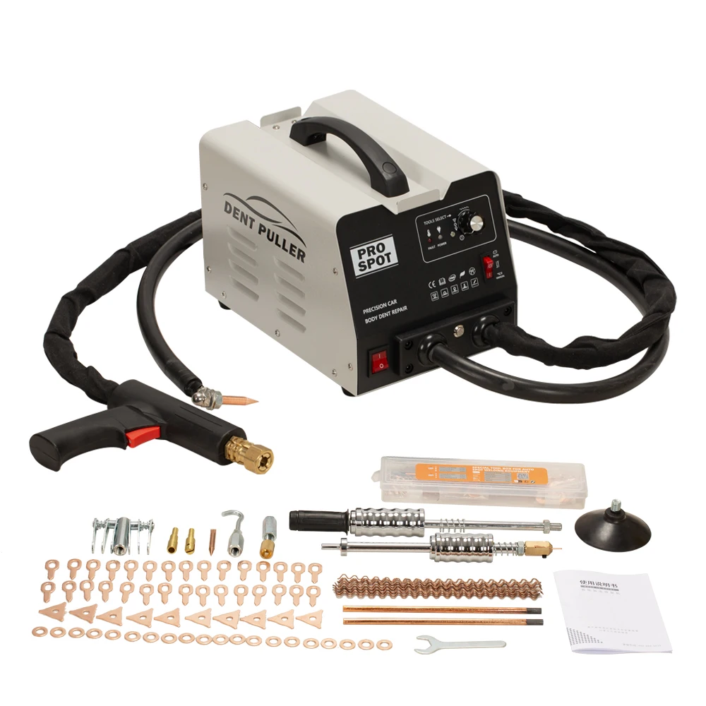 Complete Auto Body Dent Repair Kit  Includes Slide Hammer Pulling Bridge Tabs for Professional Collision Repair