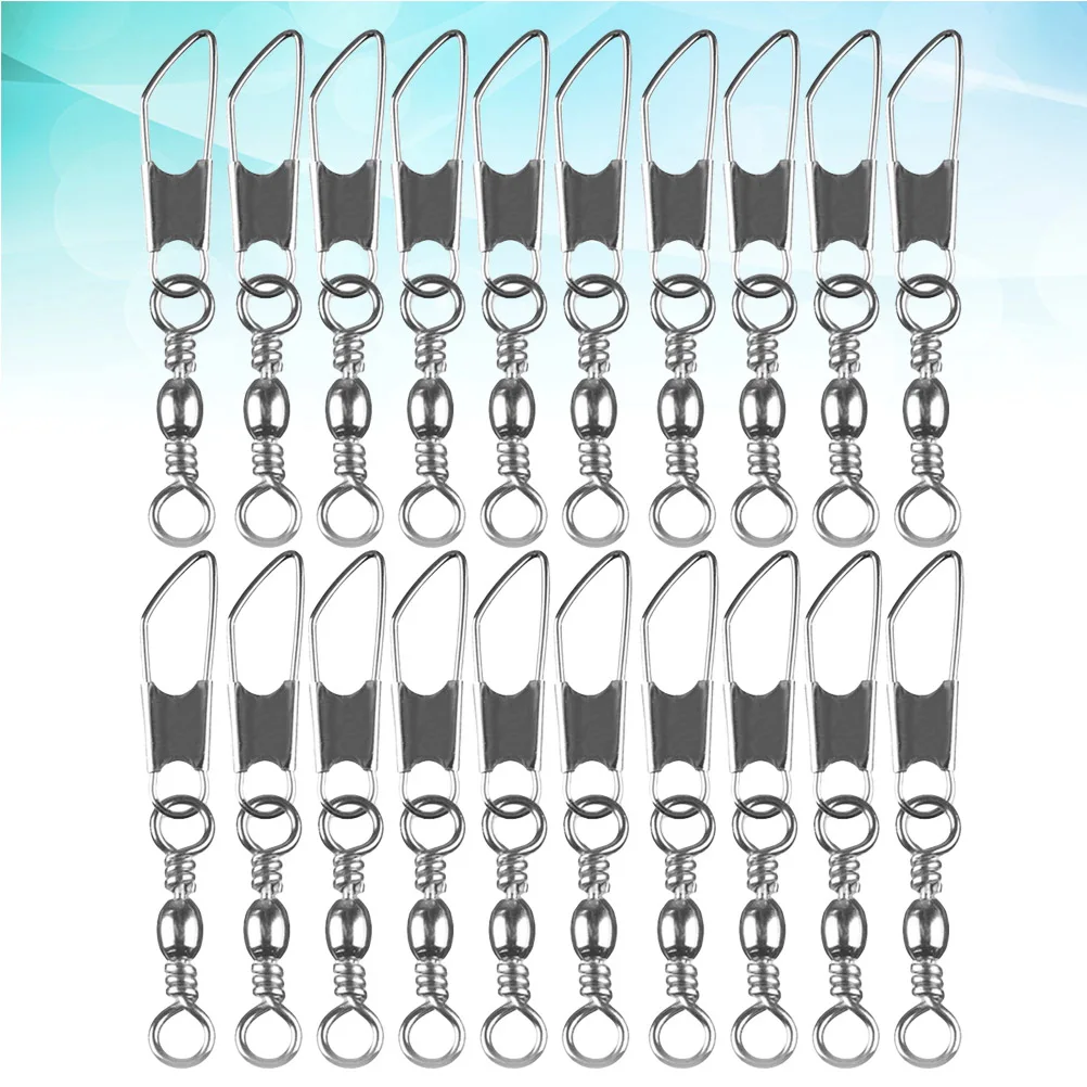 

30 Pcs Fishing Gear Pins Corrosion-resistant Connector Rolling Swivels