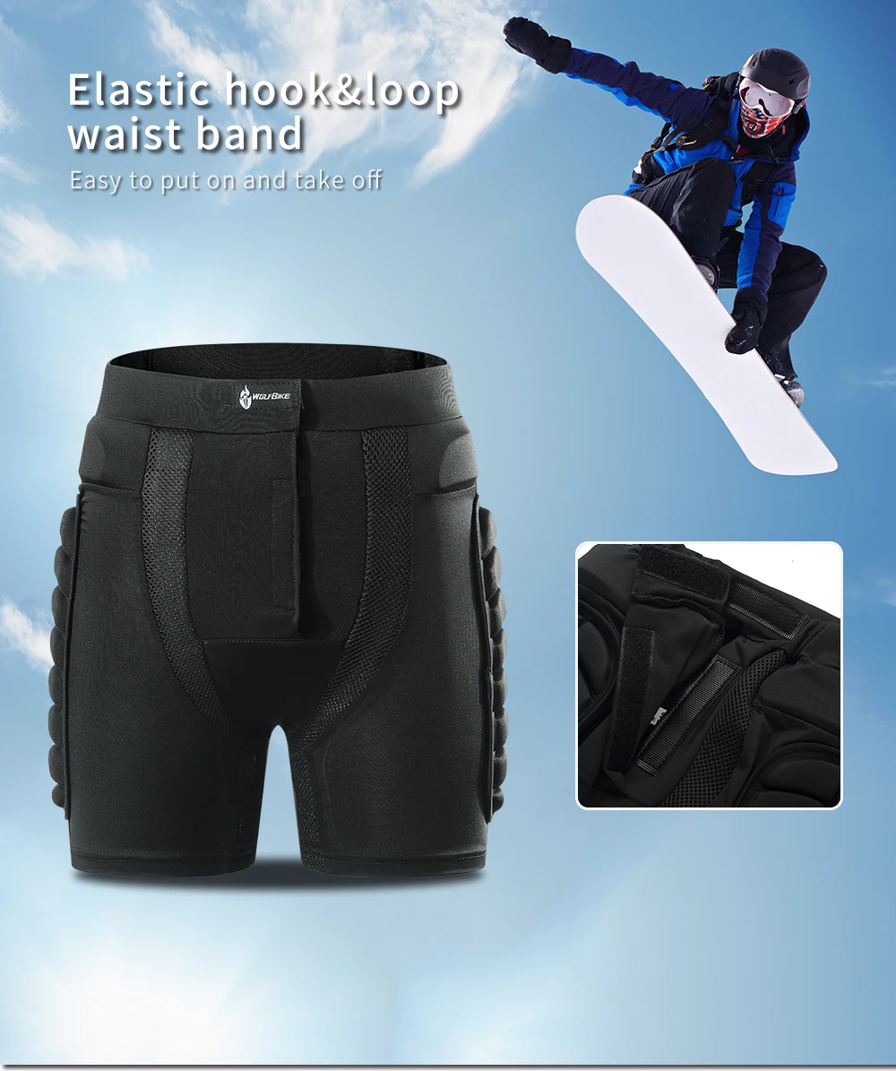 WOSAWE Motocross Hip Protective Shorts Motorcycle Hip Paded Protection Men EVA Skateboard Snowboard Ski Hip Protective Gear