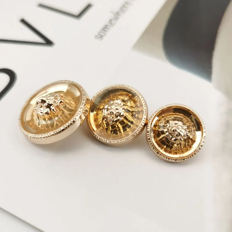 Luxuriöse Premium-Metallknöpfe im britischen Stil für Mäntel und Modebekleidung, hochwertige Harz-Metall-Kombination, 16/18/21,5 mm, 6 Stück – Detail 2