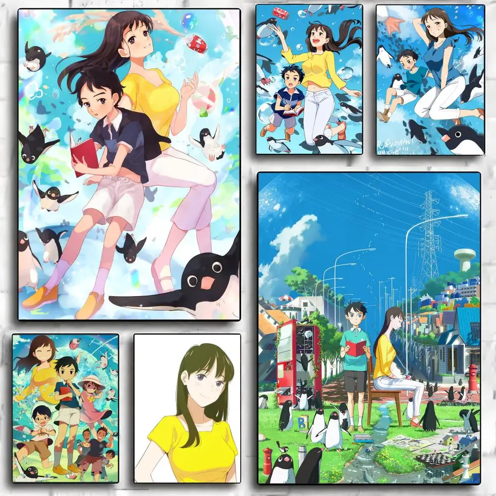 anime P-Penguin Highway-Y Painting Calligraphy Nature Inspired Artwork for Living Room  Home Decoration