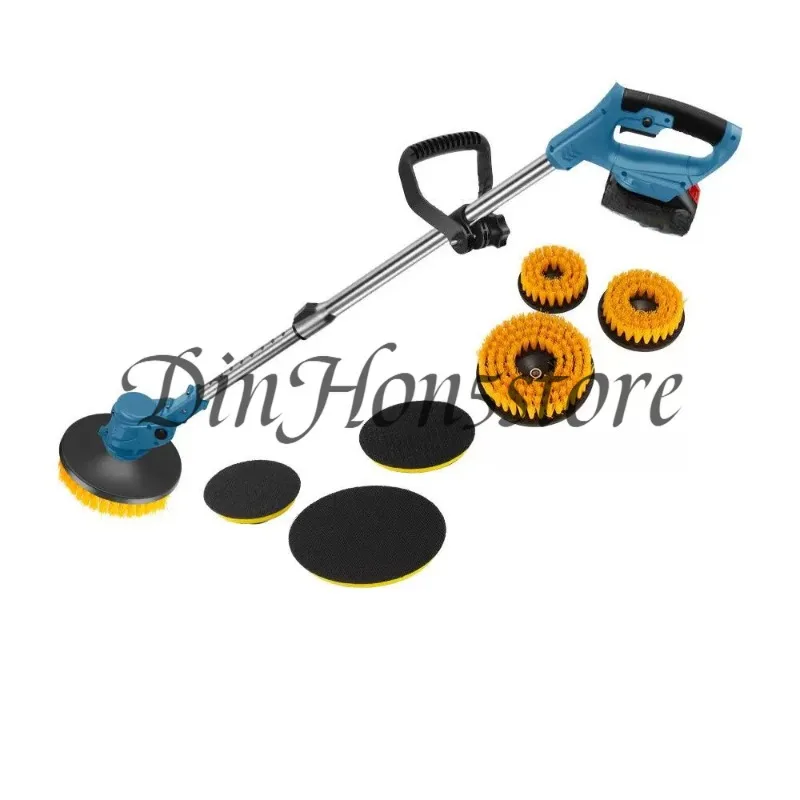 Electric Cleaning Brush Bathroom Yard Sweeper Polishing and Polishing Snow Sweeping Leaf Six-in-One Retractable Cleaning Brush