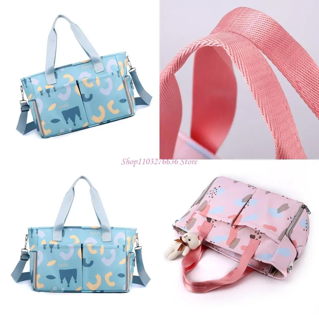 R6FD Túi mẹ rộng rãi với ngăn chứa đa chức năng, túi xách tay cầm tay cầm tã trẻ cho du lịch & hàng ngày