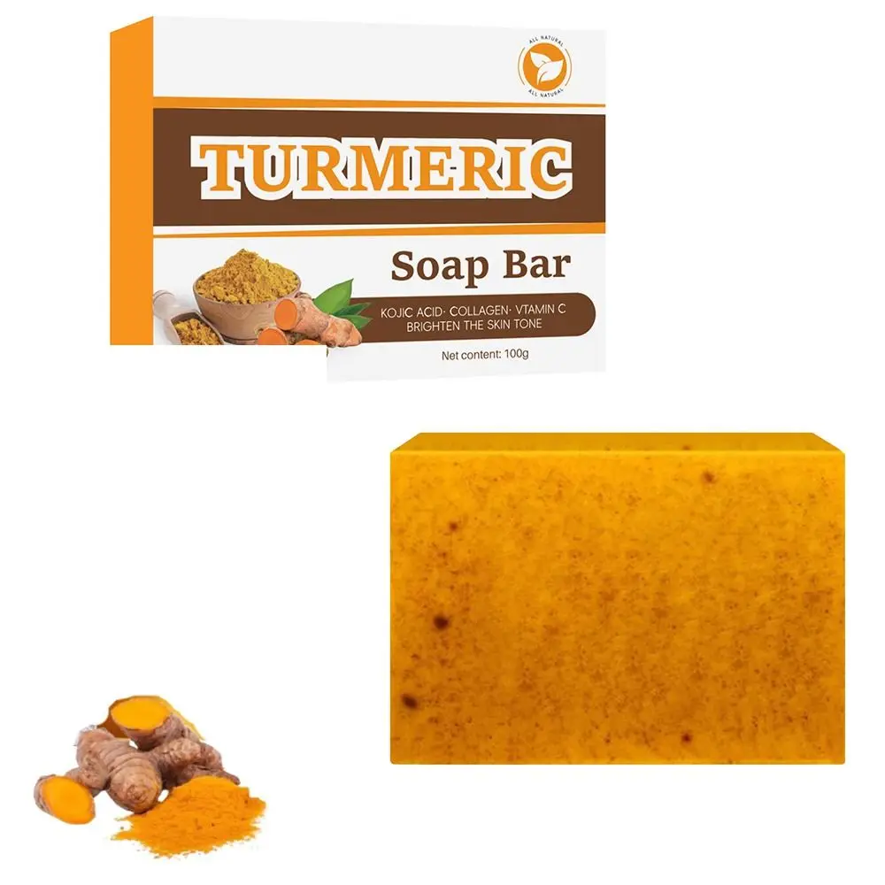 Handmade Turmeric Brightening Soap Gentle Cleansing Anti-Aging Soap Belaglow Turmeric Soap Degreasing And Moisturizing