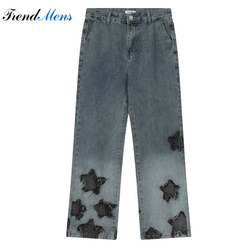 

Jeans Hombre Casual Baggy Pants Straight-leg Trousers Appliques Pantalon Homme Streetwear Y2k Top Men Clothing Youthful Vitality