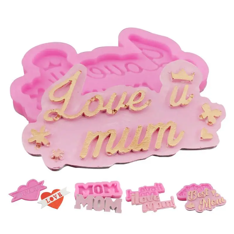 Mother's Day Chocolate Mold Reusable Baking Silicone Mold Mother's Day Gift Candy Fondant Mold 3D Cake Decorating tool Resin Art