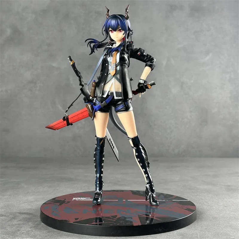 New 24cm Apex Arknights Chen Armed Anime Girl Figure Pvc Collectible Statue Desktop Ornament For Game Fans And Hobby Collectors