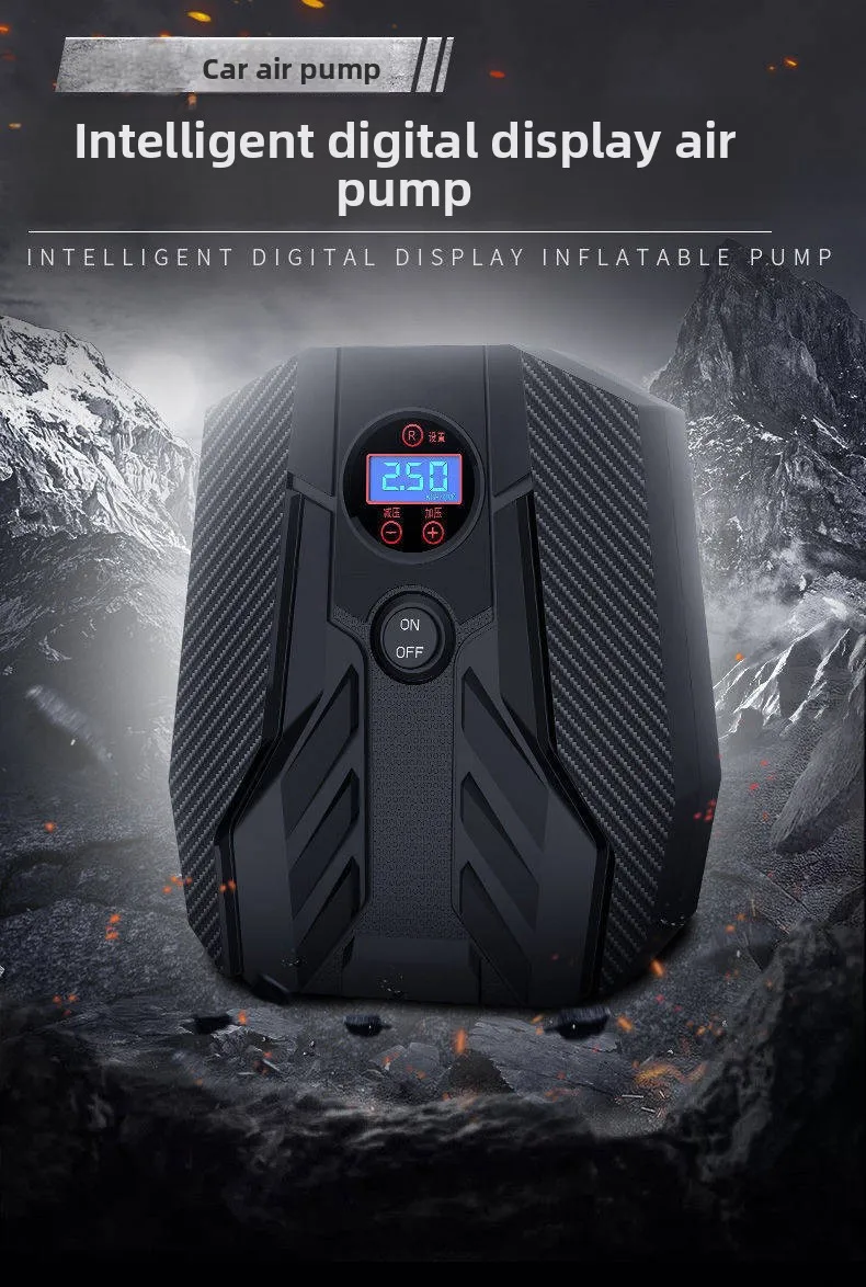 

Портативный автомобильный компрессор с цифровым дисплеем, насос высокого давления для накачки шин, автомобильный воздушный компрессор