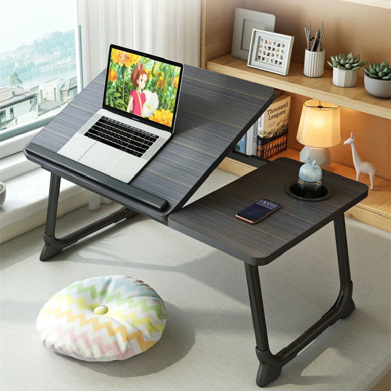 

Computer Desk Notebook Height Adjustable Bedroom Sitting On The Ground Mobile Desk Dormitory Lazy Table Foldable Mini Table