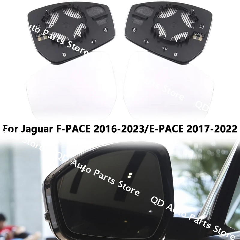 Left Right Door Side Heated Wing Mirror Glass Rearview Rearview Plate For Jaguar F-PACE 2016-2023/E-PACE 2017-2022