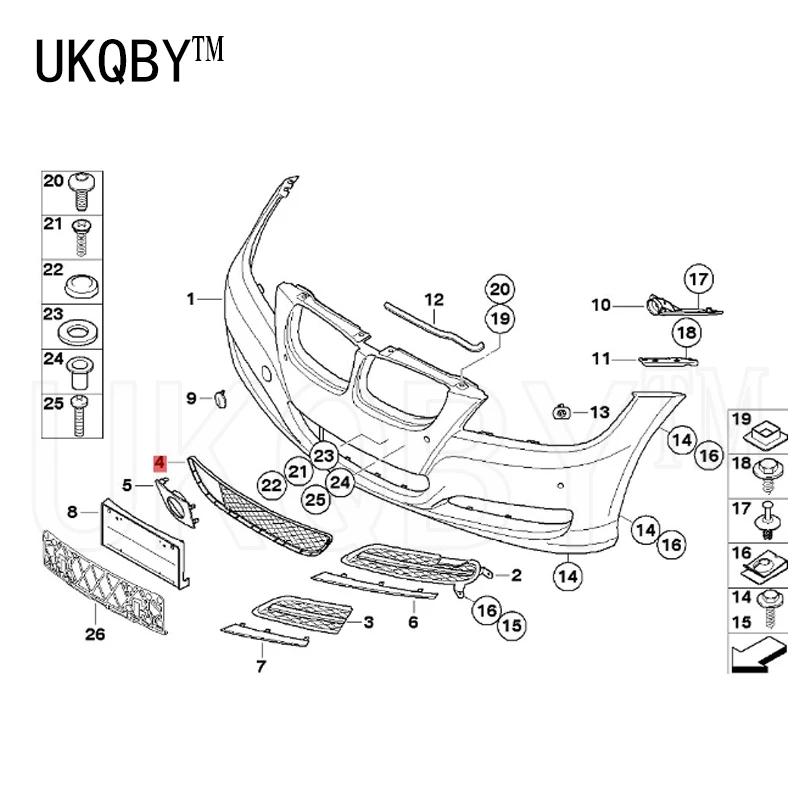 グリルセンターの中閉じ、3システム、e90、e91、318、325、316i、51117198905、51117198906、51117054459