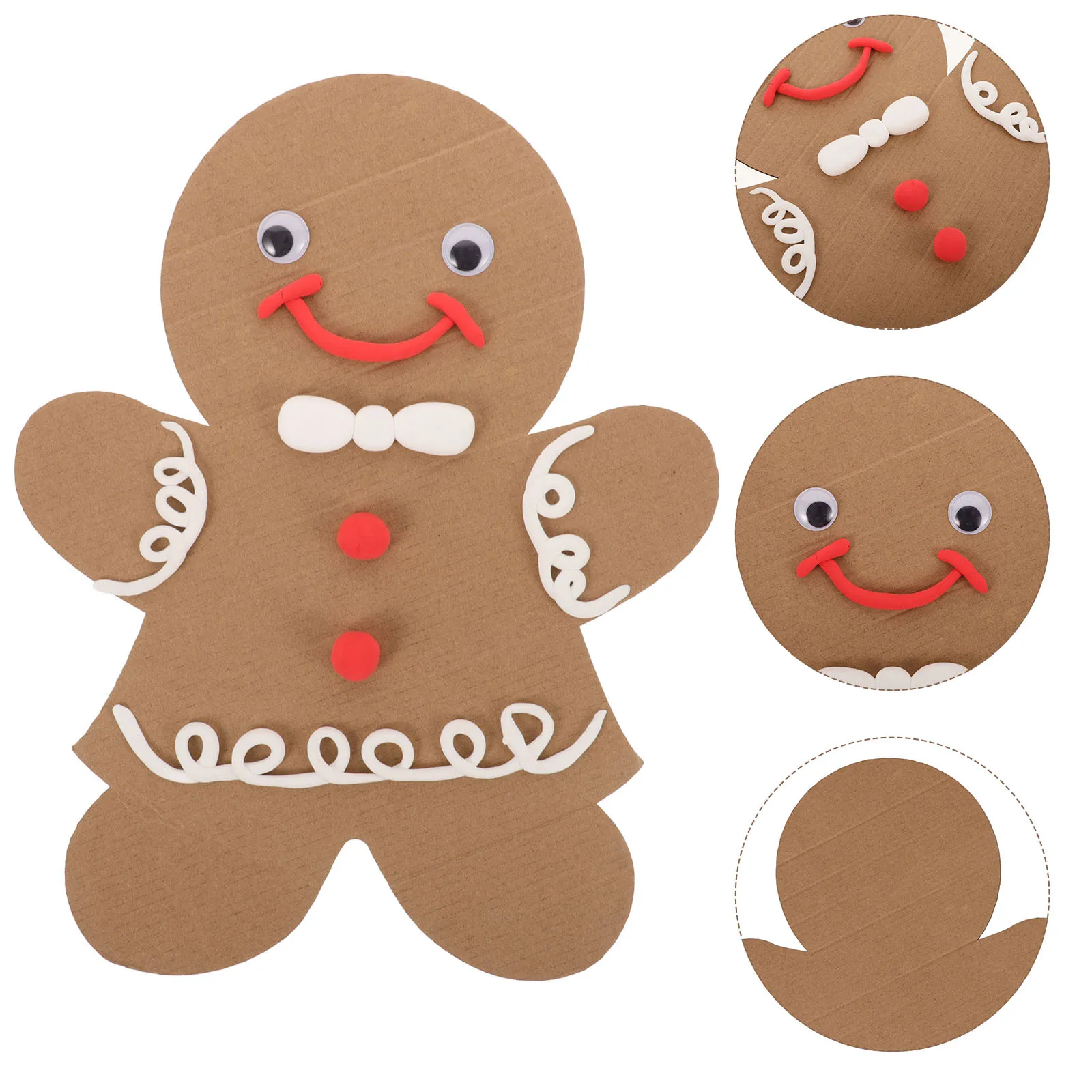 

1Set DIY Gingerbread Man Ornament Material for Christmas Decor Activity School Class Teaching Props Holiday Gingerbread