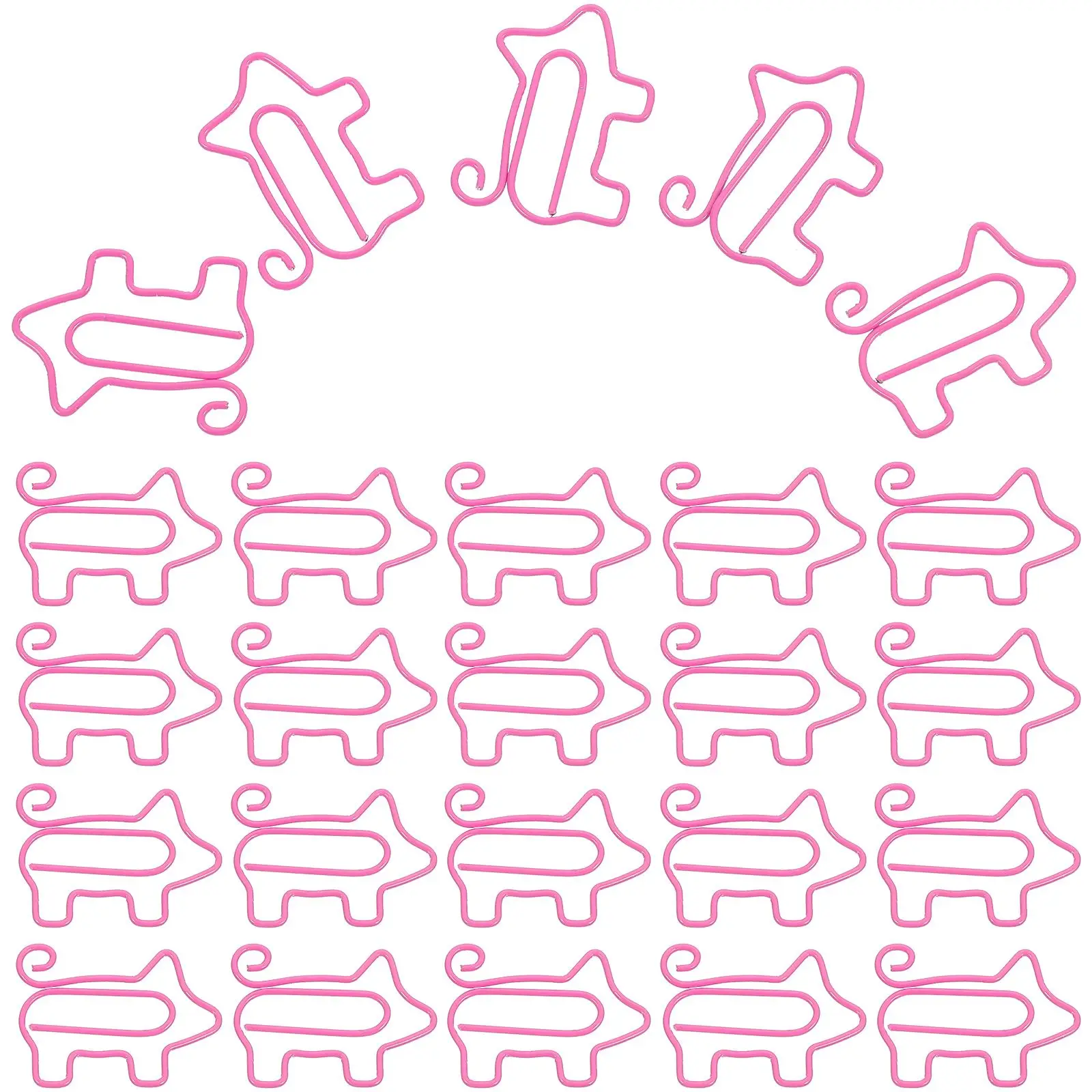 

50 Pcs Shaped Paper Clips Paper Clips Office School Supplies Colorful Desk Accessories Practical