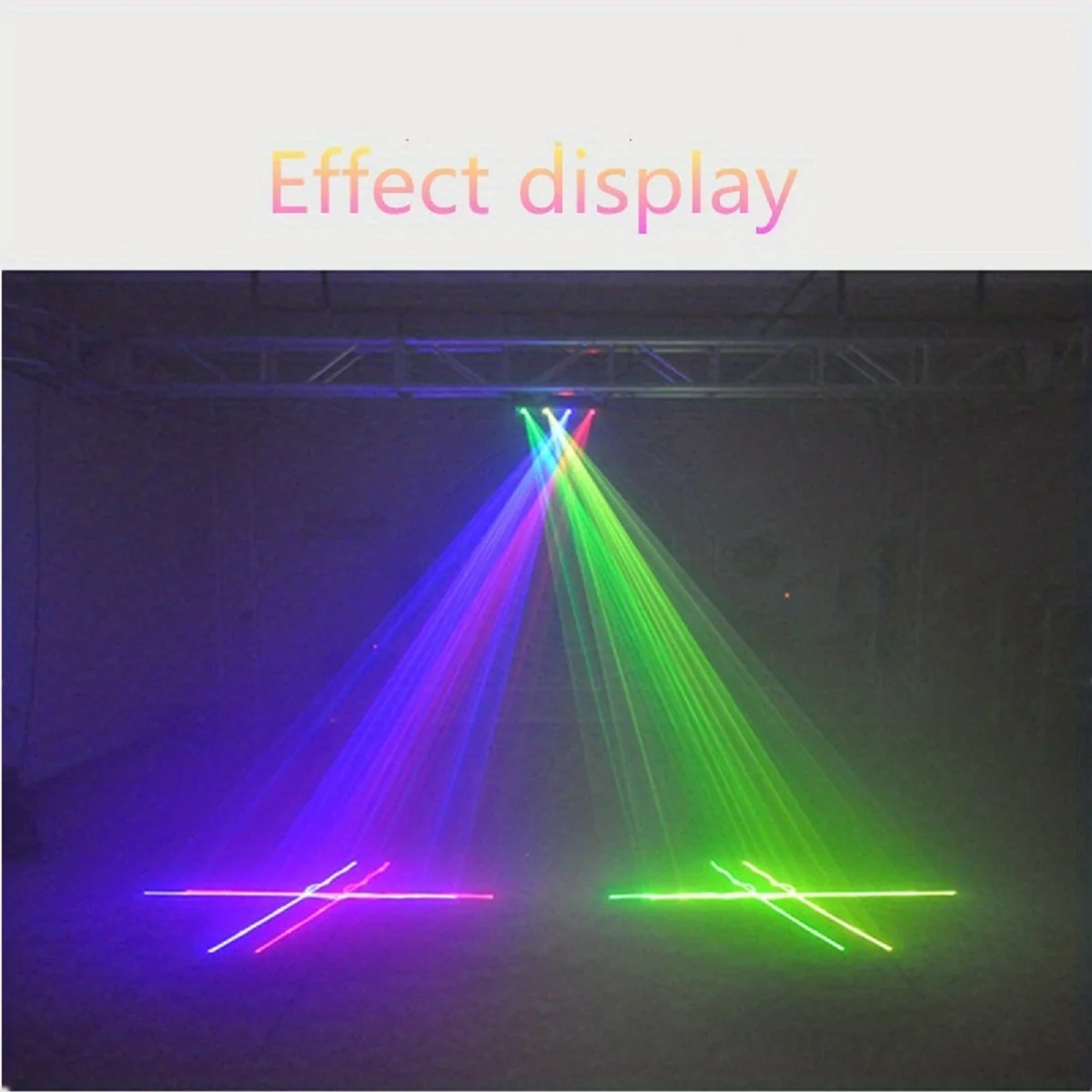 Four-hole laser stage effect lamp, 7CH DMX RGB laser beam line scanning projector, suitable for DJ, disco club parties