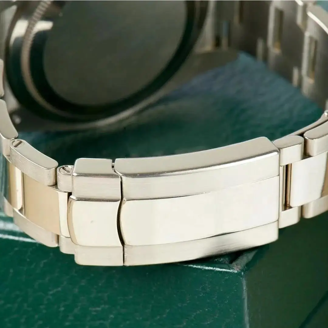 ساعة أوتوماتيكية فاخرة للرجال ساعات ميكانيكية ستانلس ستيل أخضر أسود تقويم سكاي بلو Dwellers عرض توقيت مزدوج