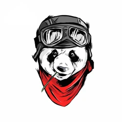 Personality Cartoon Panda Racer Popular Car Stickers PVC Fashion Auto Motorcycle Sunscreen Waterproof Creativity Decals
