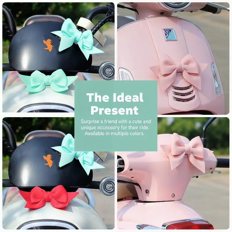 Enfeites para capacete de motocicleta, laço estilo bowknot para decoração de carro, acessórios para meninas