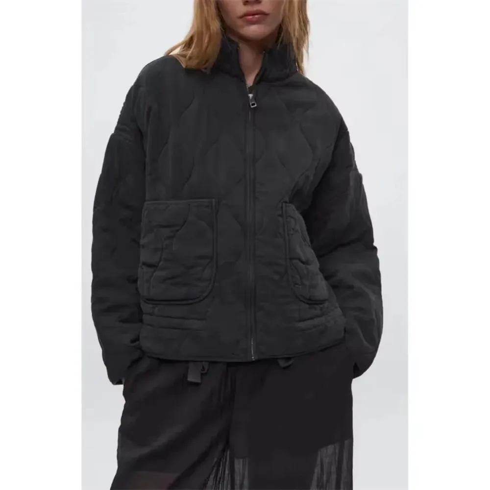 Parkas décontractés avec poche pour femmes, vestes chaudes pour femmes, manteau d'extérieur vintage pour dames, mode automne et hiver