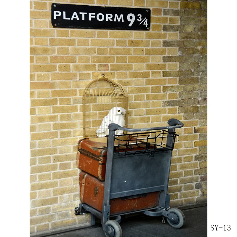 

Vinyl Heaven Brick Wall Photography Backdrop Platform 9 3/4 railway Station Photo Studio Background SS-12