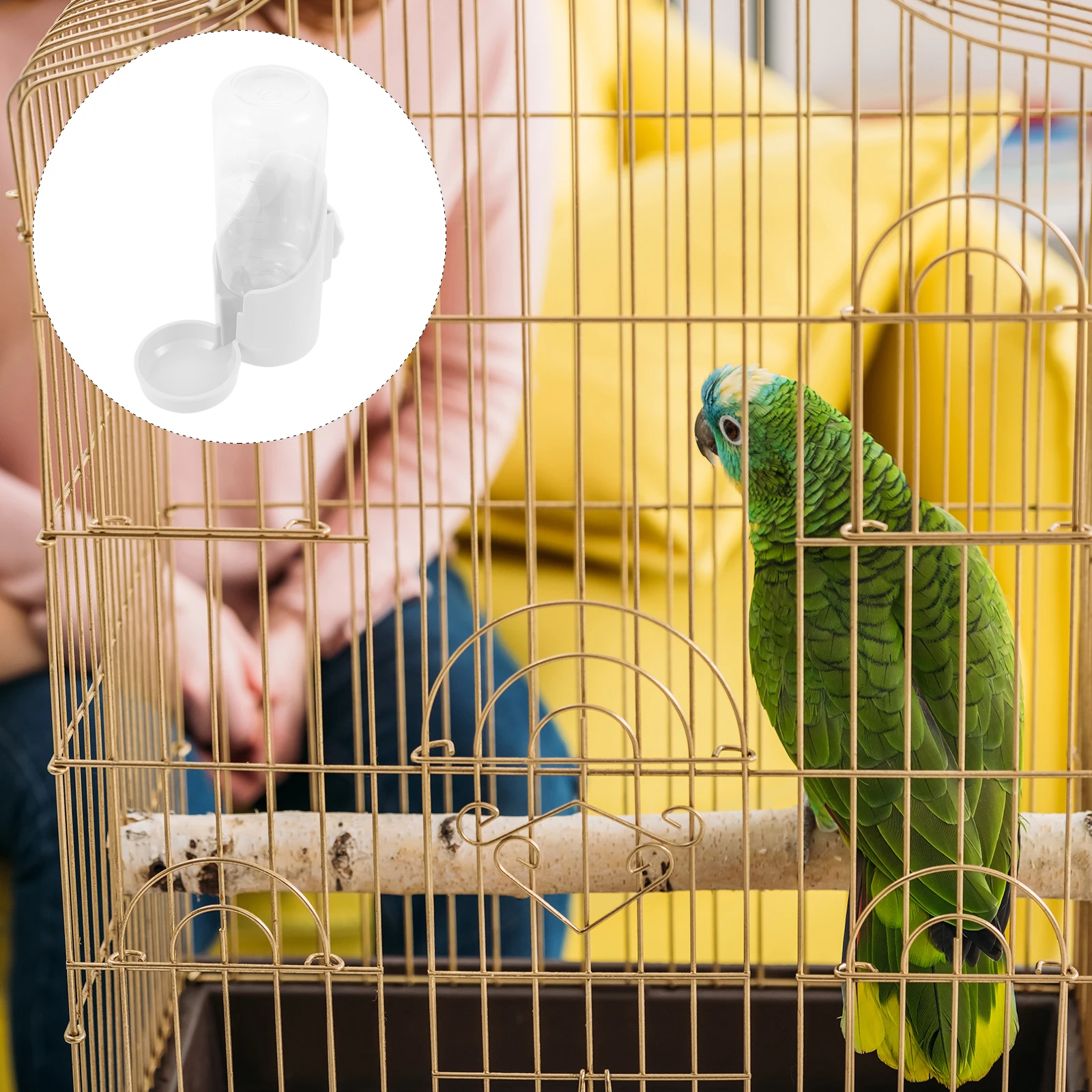 

Automatic Bird Water Feeder Plastic Bottle for Hanging Cage Food Dispenser Pet Supplies Adjustable Height Safe Durable Simple