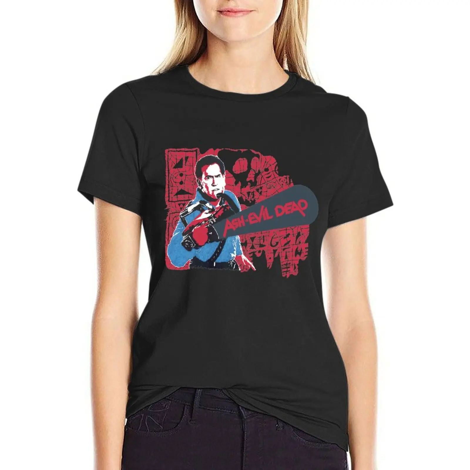 Ash vs. Evil Dead T-Shirt Blouse female lady clothes rock and roll t shirts for Women