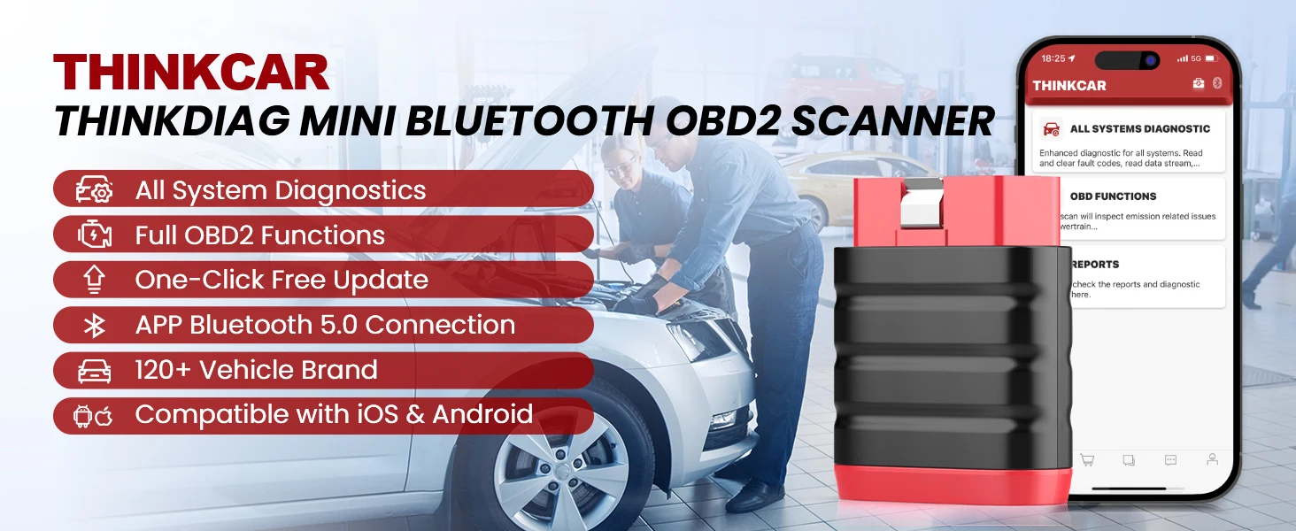 Lebenslang kostenloser THINKCAR THINKDIAG MINI OBD2 Scanner Auto-Scanner Kfz-Diagnosegerät Codeleser Auto-Vollsystemdiagnose – Detail 1