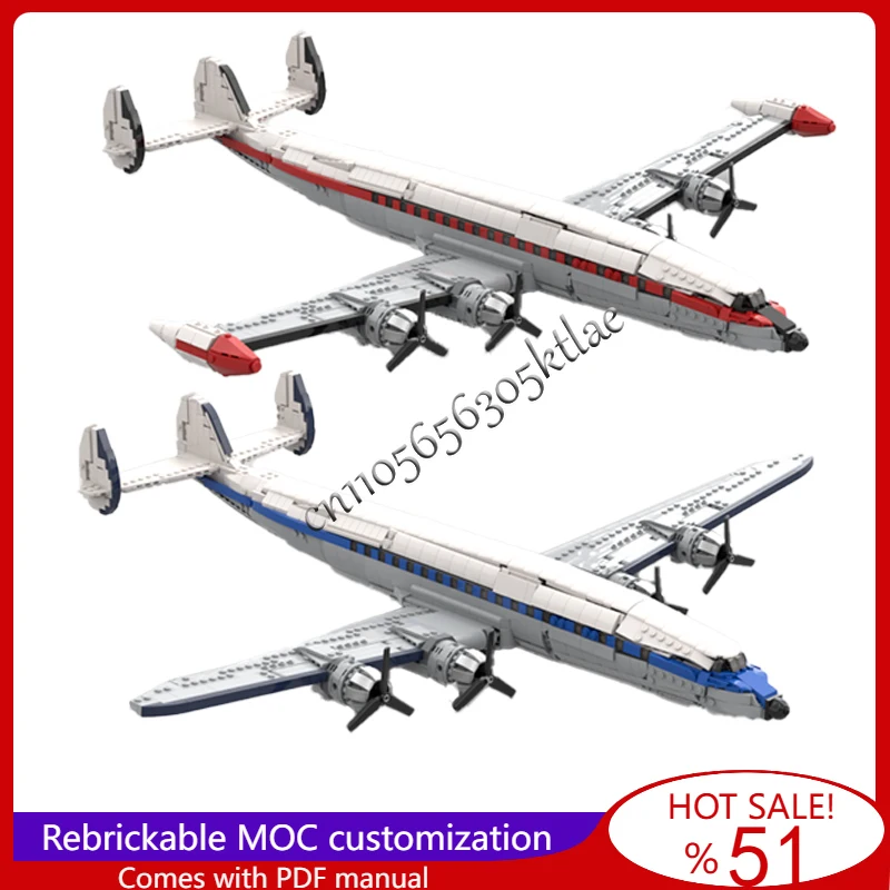 

1049 Супер Созвездие Печенье и его внешние топливные баки MOC, модель строительного блока, набор игрушек-головоломки «сделай сам», детские праздничные подарки