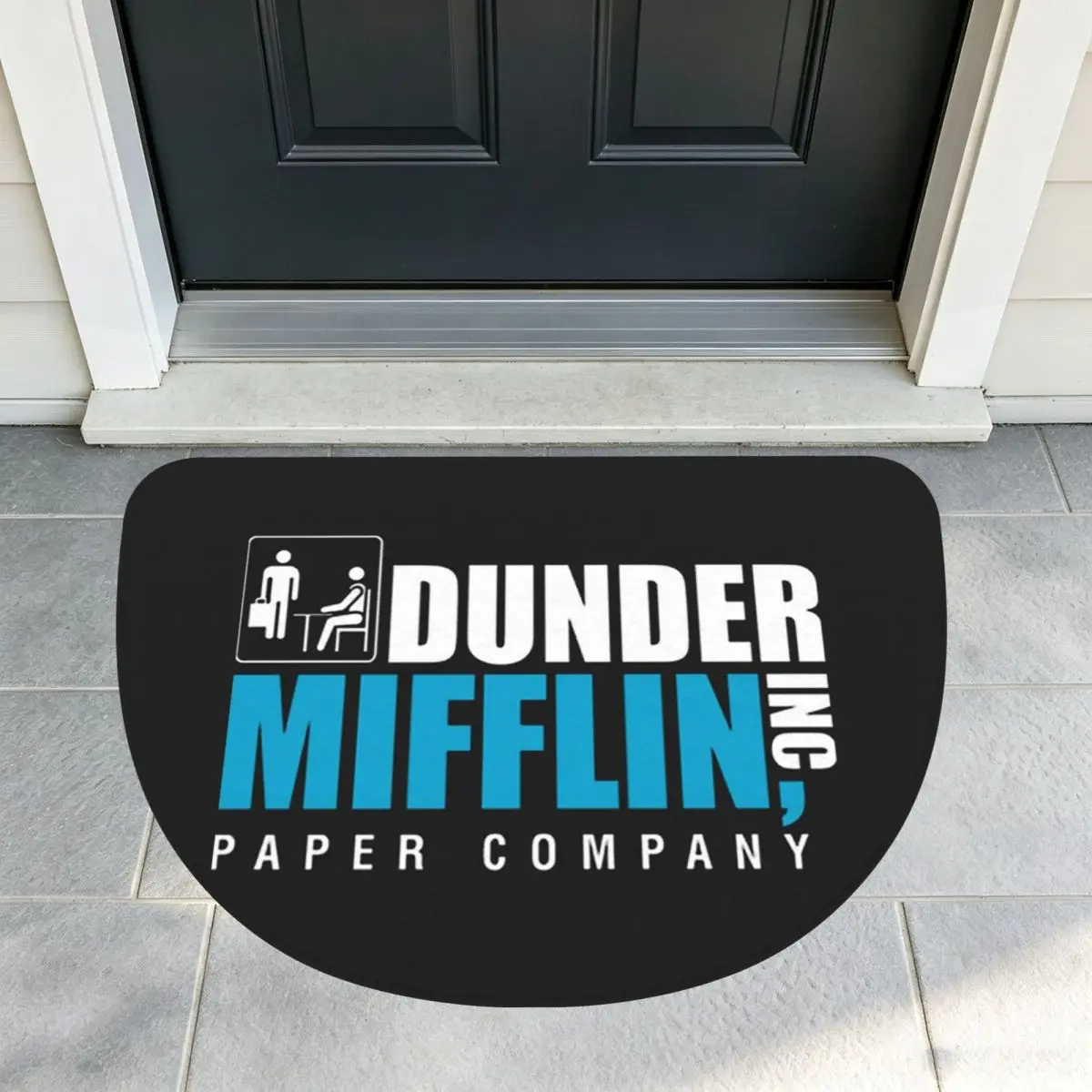 Коврик для ванной комнаты Dunder Mifflin Paper Company Essential Flannel, полукруглый, нескользящий, впитывающий, для гостиной.
