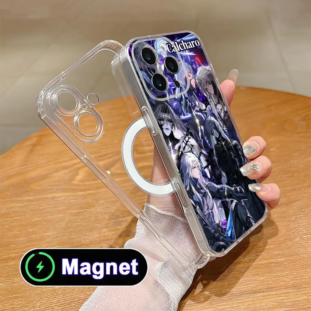

Wuthering Waves Calcharo Phone Case for iPhone 17 16 15 14 13 12 11 Air Pro Max Plus Mini Soft TPU Clear Magnet Cover