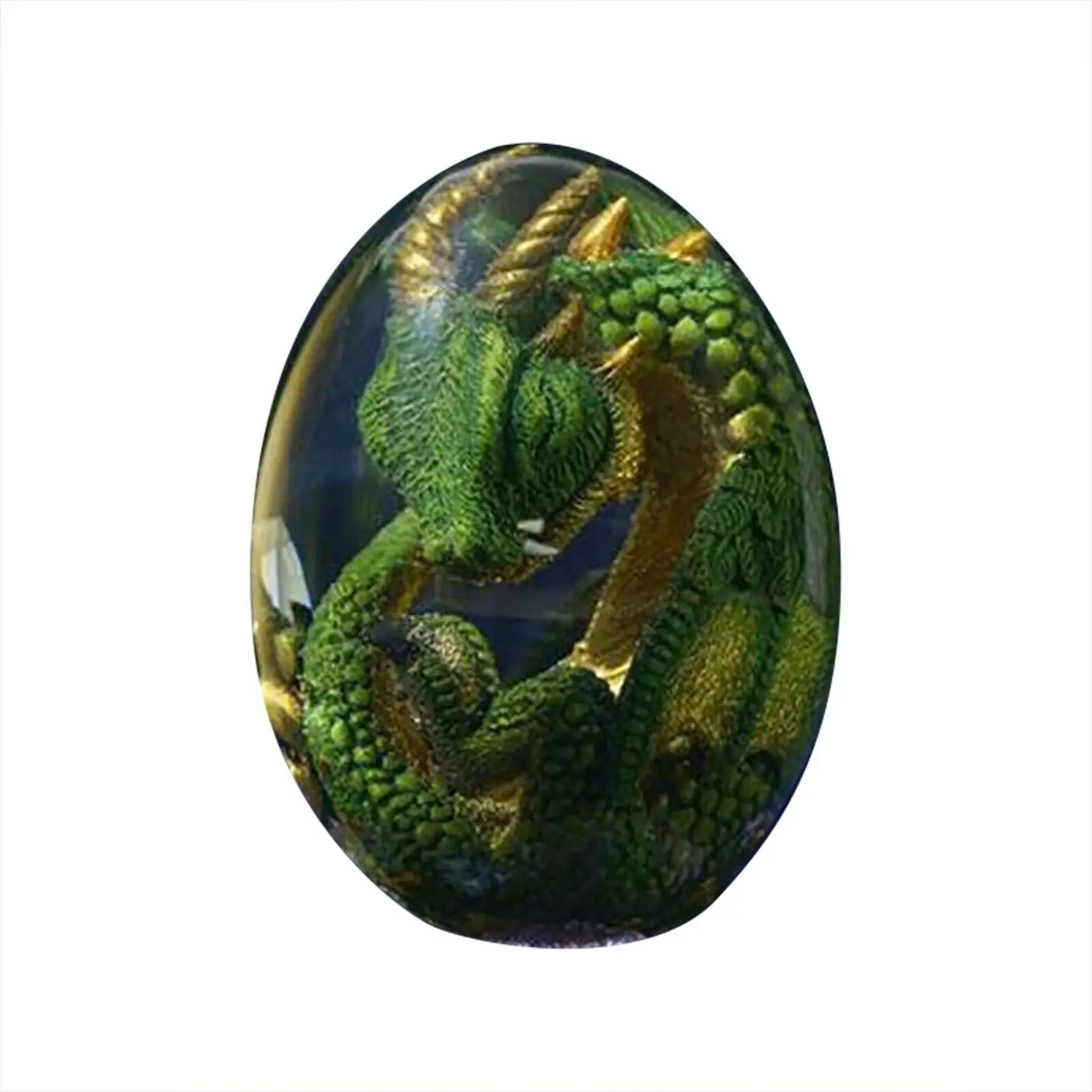 Dream Crystal Transparent Dragon Egg-Resin Sculpture Desktop Ornaments Art Deco