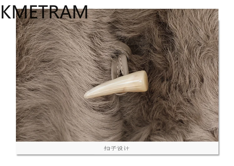 เสื้อโค้ทขนแกะแท้ 100% ยี่ห้อ KMETRAM ขนสองด้าน สำหรับผู้หญิง หรูหรา ความยาวปานกลาง เสื้อแจ็คเก็ตขนสัตว์แท้ เสื้อผ้าฤดูหนาวสำหรับผู้หญิง ปี 2025