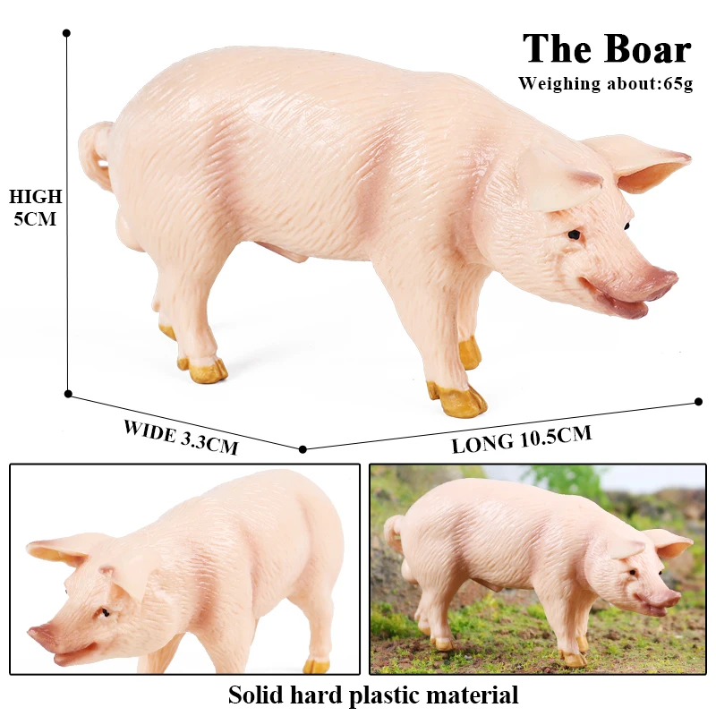 Oenux Geflügel Nutztiere Modell Simulation Schwein Schweine Sau Stachelschwein Wildschwein Actionfiguren Figur Schönes pädagogisches Kinderspielzeug – Detail 3