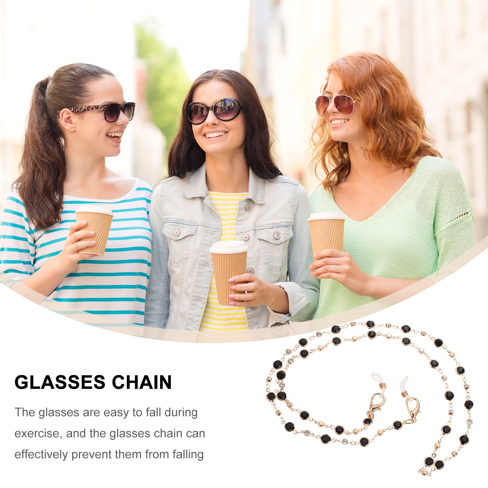 

Glasses Chain Transparent Metal Retainer Eyewear Lanyard Anti Lost Rope For Men Women Mask Accessory Glasses Holding Chain