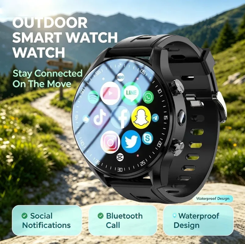 New Smart Phone Watch Support SIM Card GPS Positioning Large Storage Massive Apps Download Multifunctional Smartwatch