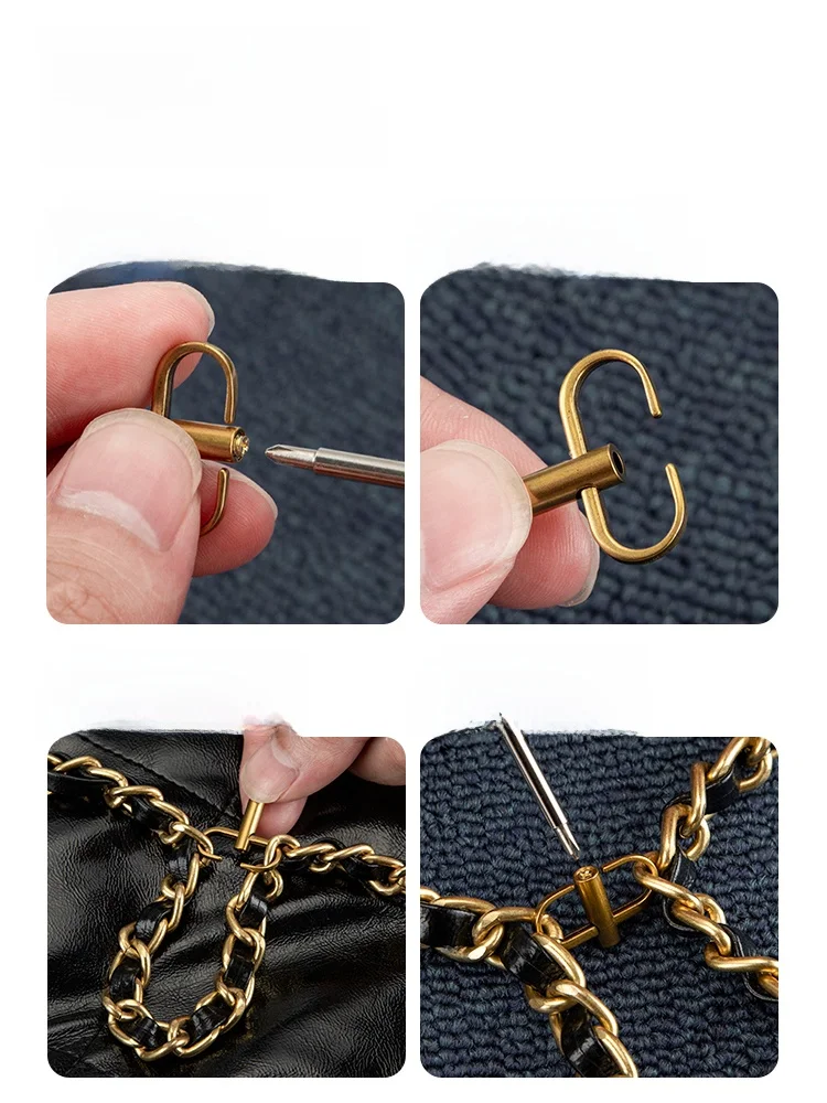 Handmade Workshop Chain Adjuster for  Shoulder Strap Shortening Buckle Accessory Fashionable And Practical Bag Hardware