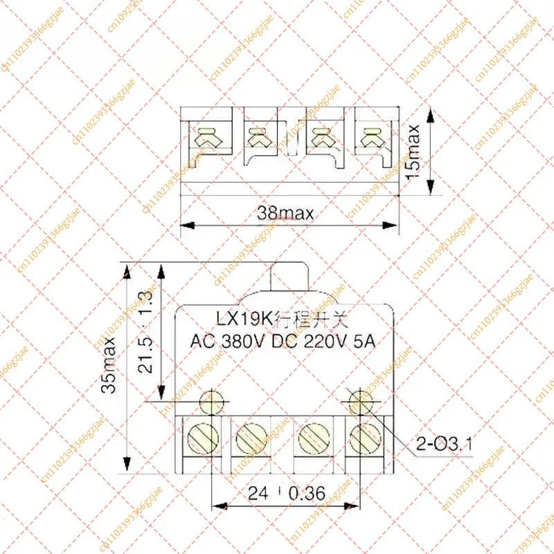 10pcs LX19K-B Mini Limit Micro Switch 4 Terminals AC380V DC220V 5A Silver Contact NO NC, Replacement Part