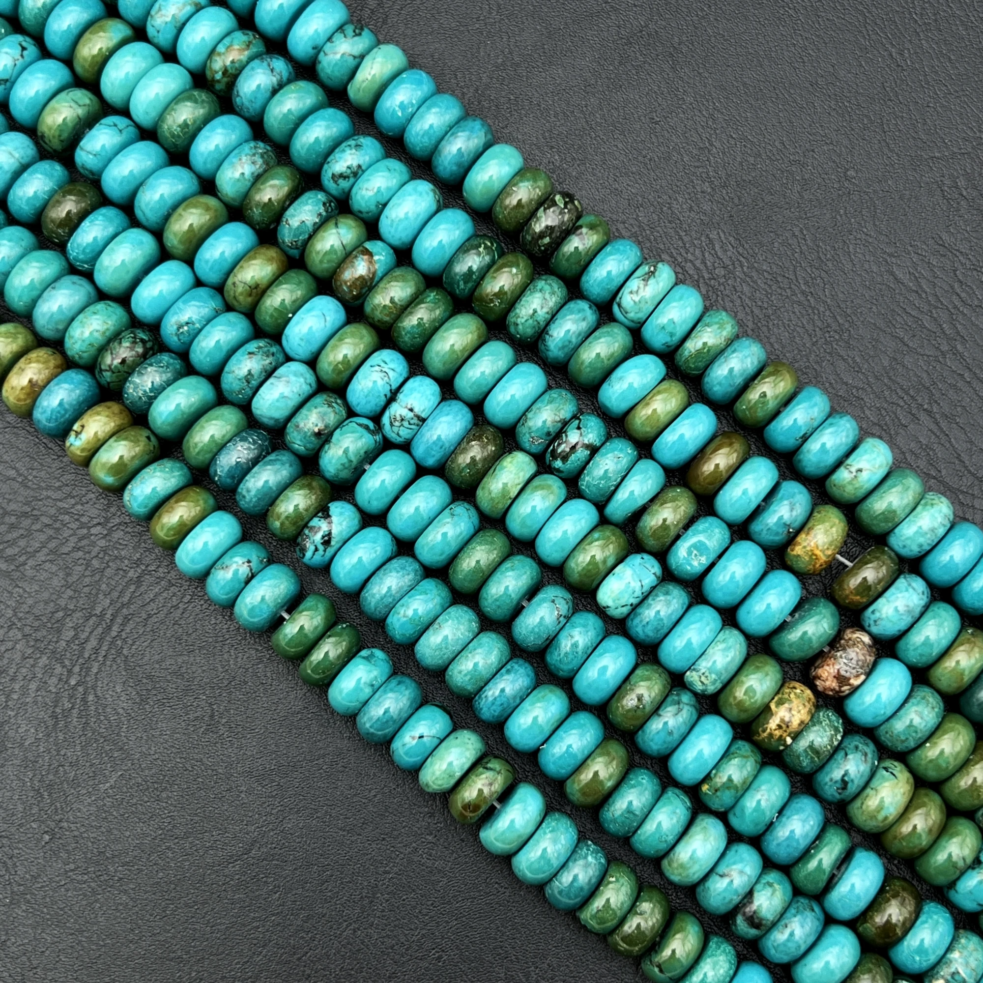 6x10MM 2Strands Natural Green Turquoises Loose Abacus Beads For DIY Jewelry Making