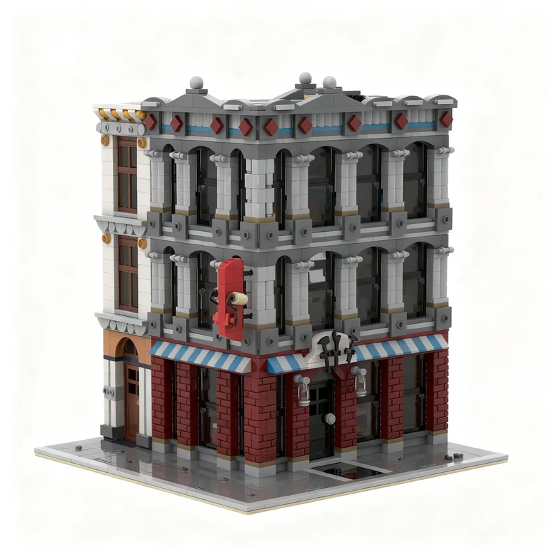 2042pcs MOC MB13 - Hometown Hardware & Paint Modular Buildings Model Building Blocks Christmas Gift Craft Creative Brick Idea