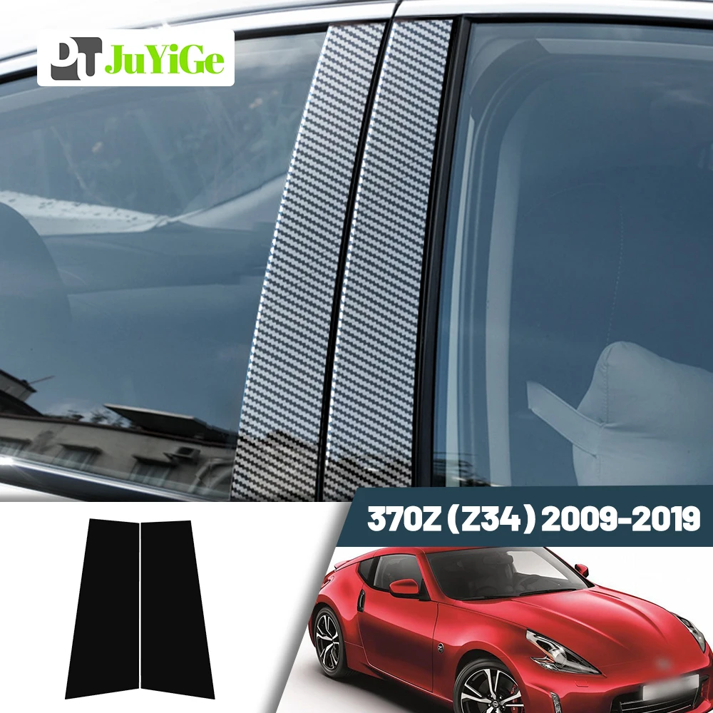 

Glossy Black Carbon Fiber Window Door Deal B C Pillar Post Cover Sticker For Nissan 370Z Z34 2009-2019 2010 2011 2012 2013