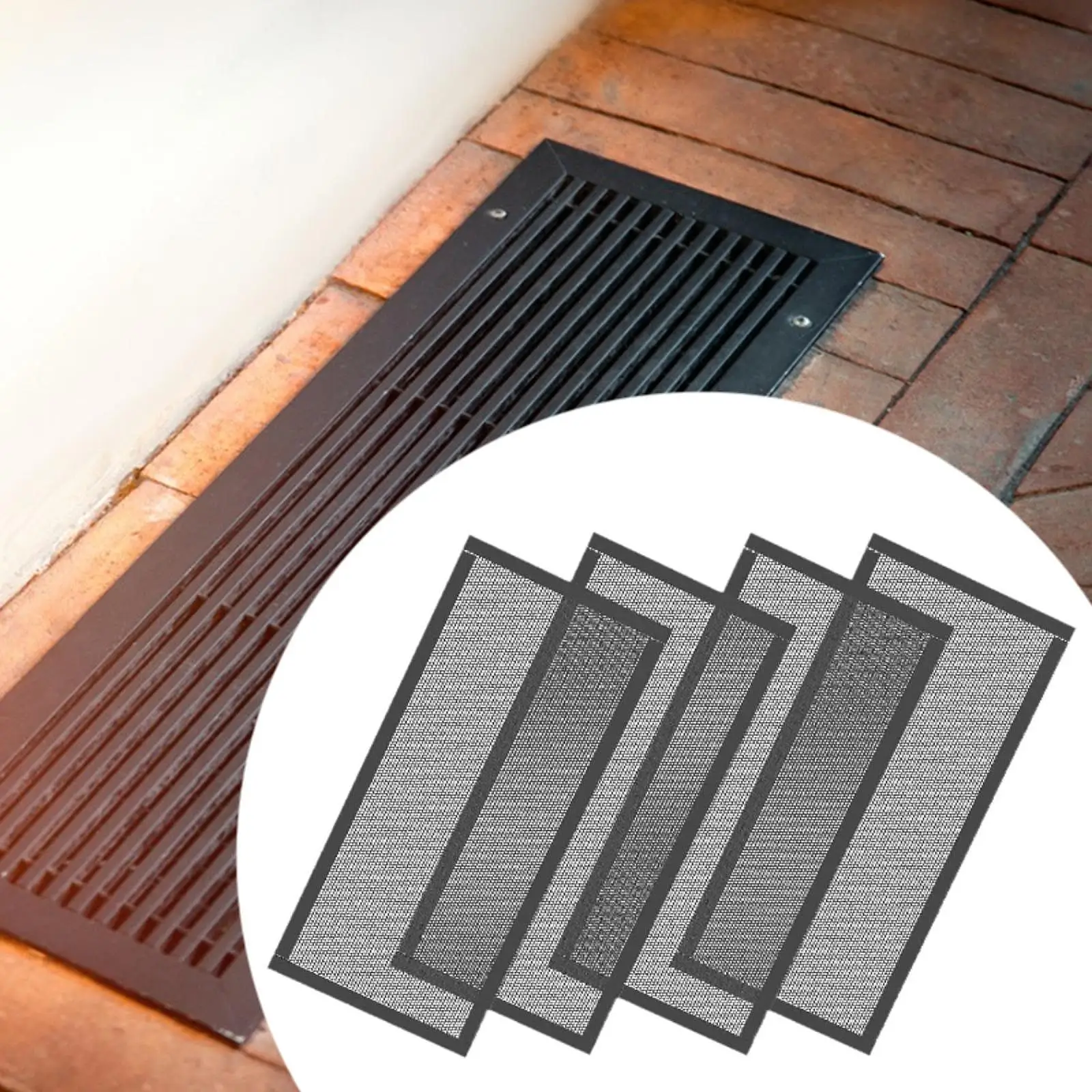 

4Pcs Decor Grate for Floor Register Easy Installation Heavy Duty Decorative Home